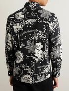 NN07 - Hans Floral Cotton-Blend Jacquard Shirt - Black