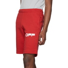 Off-White Red Airport Tape Shorts