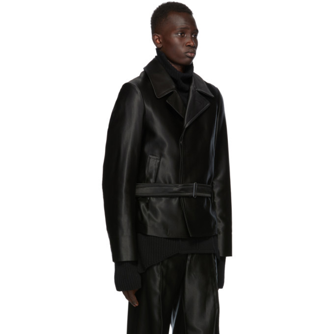 Ann Demeulemeester Black Shiny Jacket Ann Demeulemeester