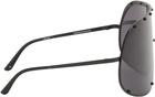 Rick Owens Black Hollywood Shield Sunglasses