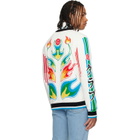Casablanca White Flame Laurel Cotton Knit Casa Club Jacket