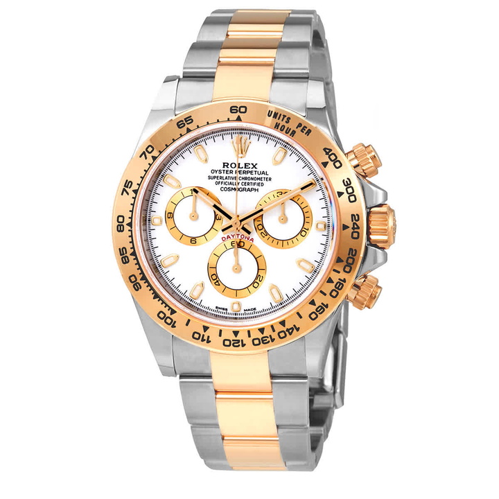 Photo: Rolex Cosmograph Daytona White Dial Stainless Steel and 18K Yellow Gold Oyster Bracelet Bracelet Automatic Mens Watch 116503 WSO