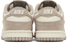 Nike Taupe & White Dunk Low Sneakers