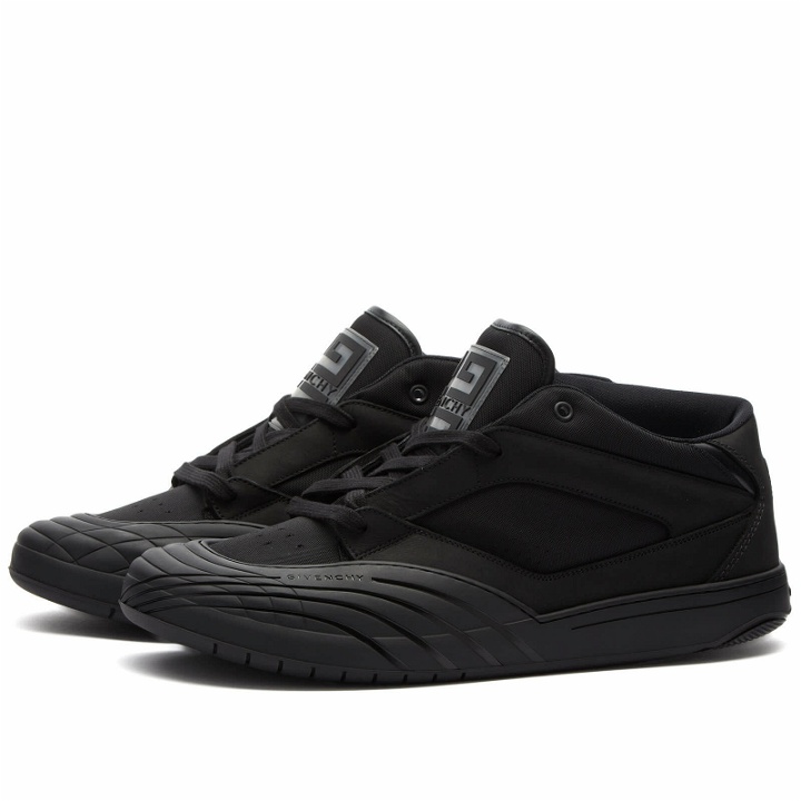 Photo: Givenchy Men's New Line Mid Sneakers in Black