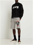 KENZO PARIS - College Cotton Molleton Sweat Shorts