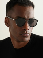 Dior Eyewear - Blacksuit R7U Acetate and Silver-Tone Round-Frame Sunglasses
