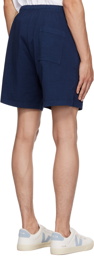 Sporty & Rich Navy 'Wellness' Ivy Shorts