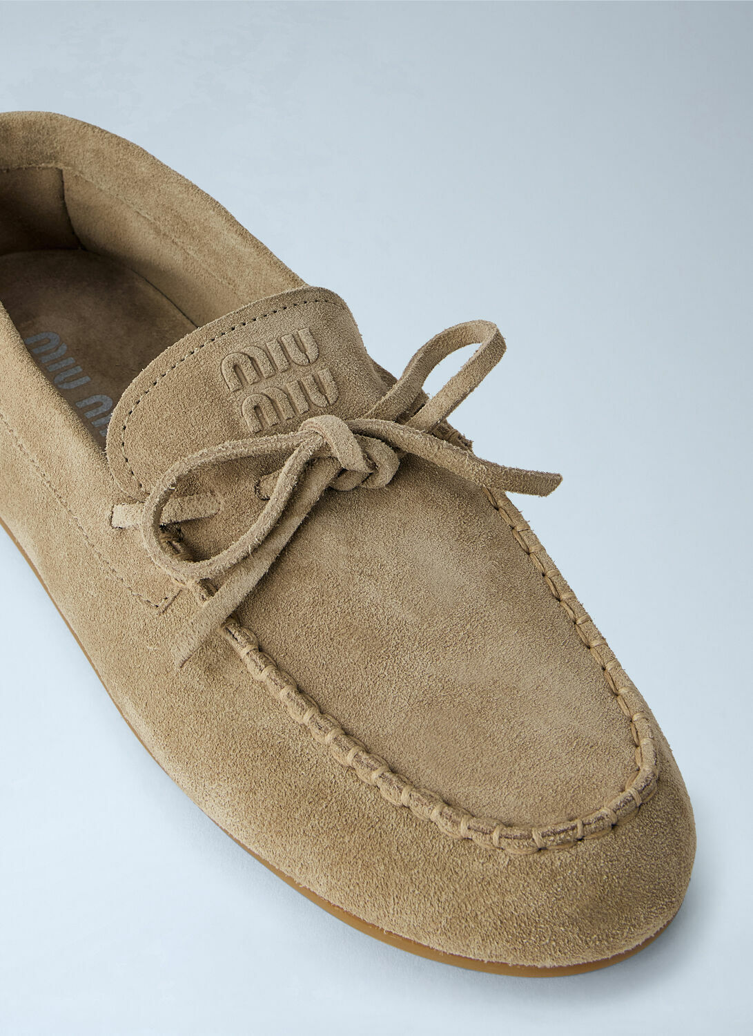 Miu Miu Suede Mesh Loafers