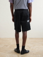 Human Made - Skater Straight-Leg Logo-Detailed Pleated Twill Shorts - Black