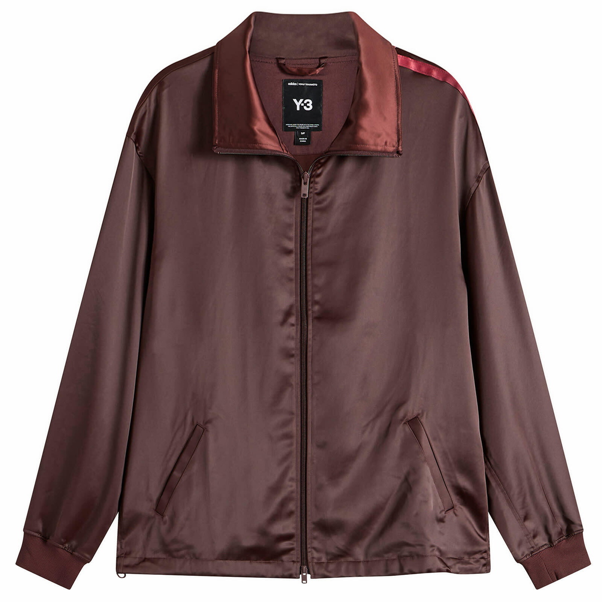 Y-3 Women's Satin Track Jacket in Red