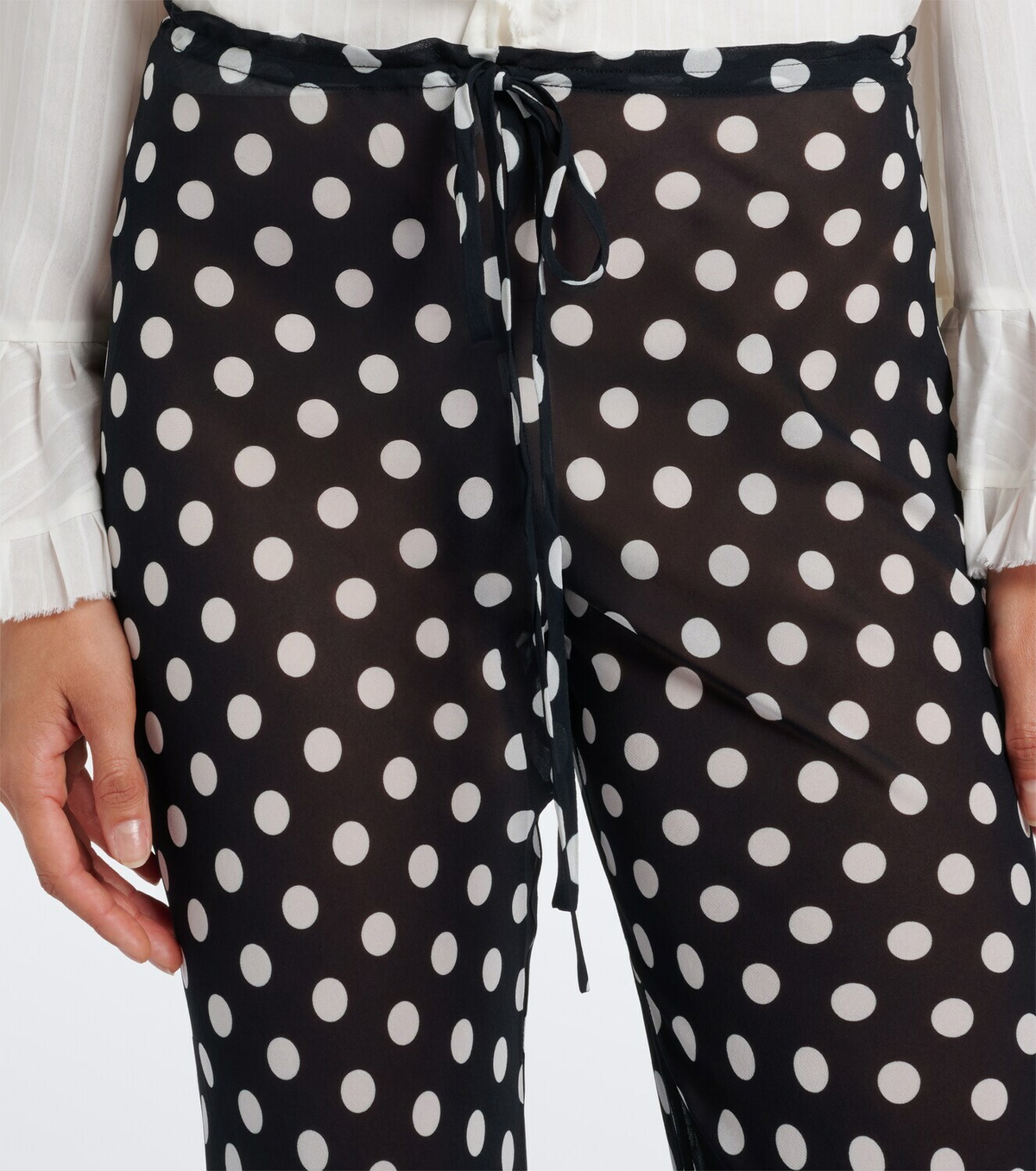 Alexandra Miro Scarlett polka-dot flared pants