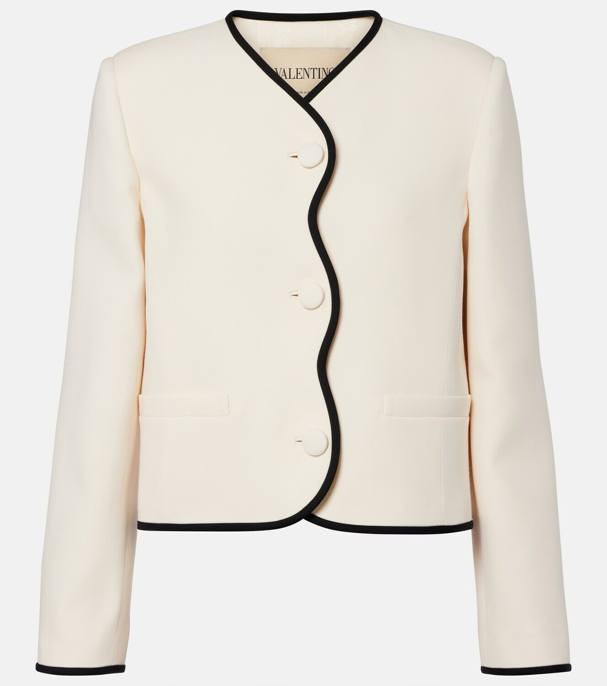 Valentino Crepe Couture scalloped jacket