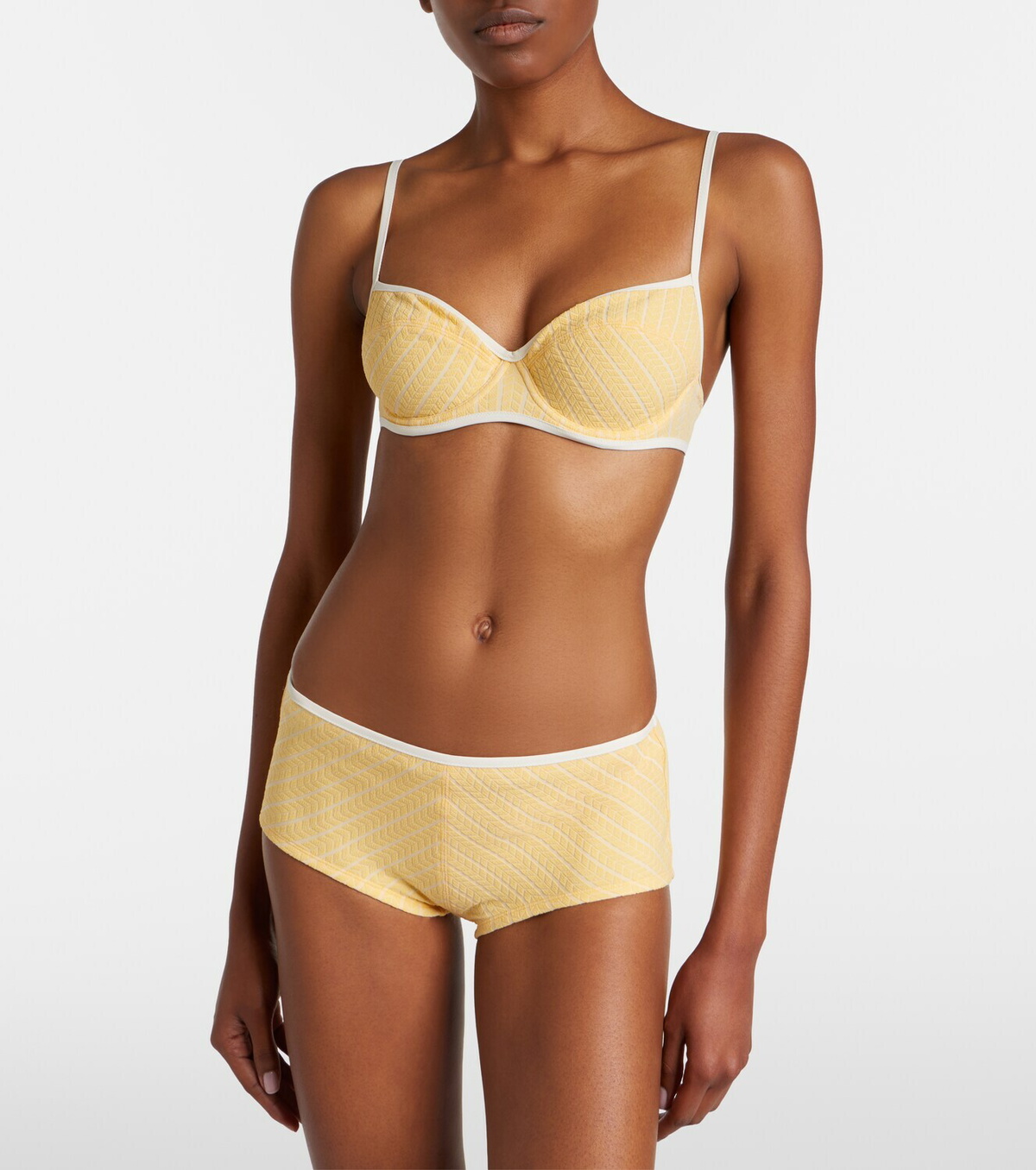 Eres Coconut striped bikini top