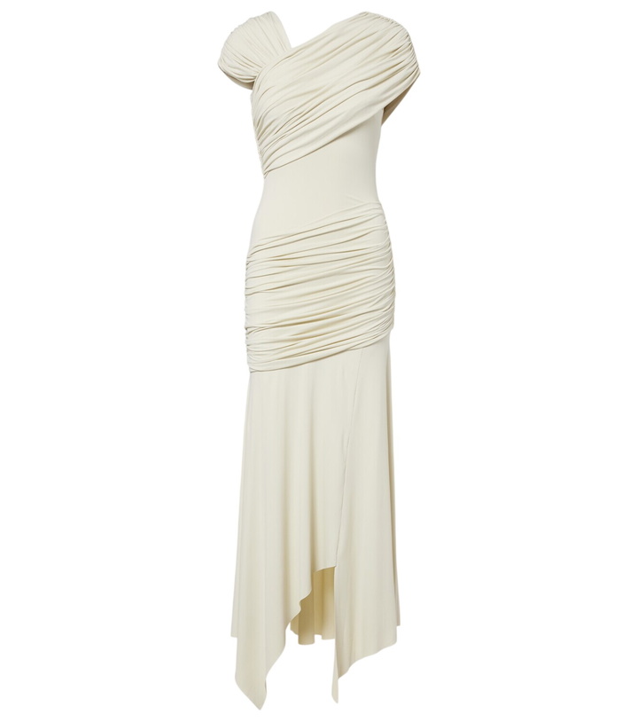 Photo: De La Vali Hela draped asymmetric jersey midi dress