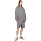 Rick Owens Gray Tower Heavy Jersey Hoodie