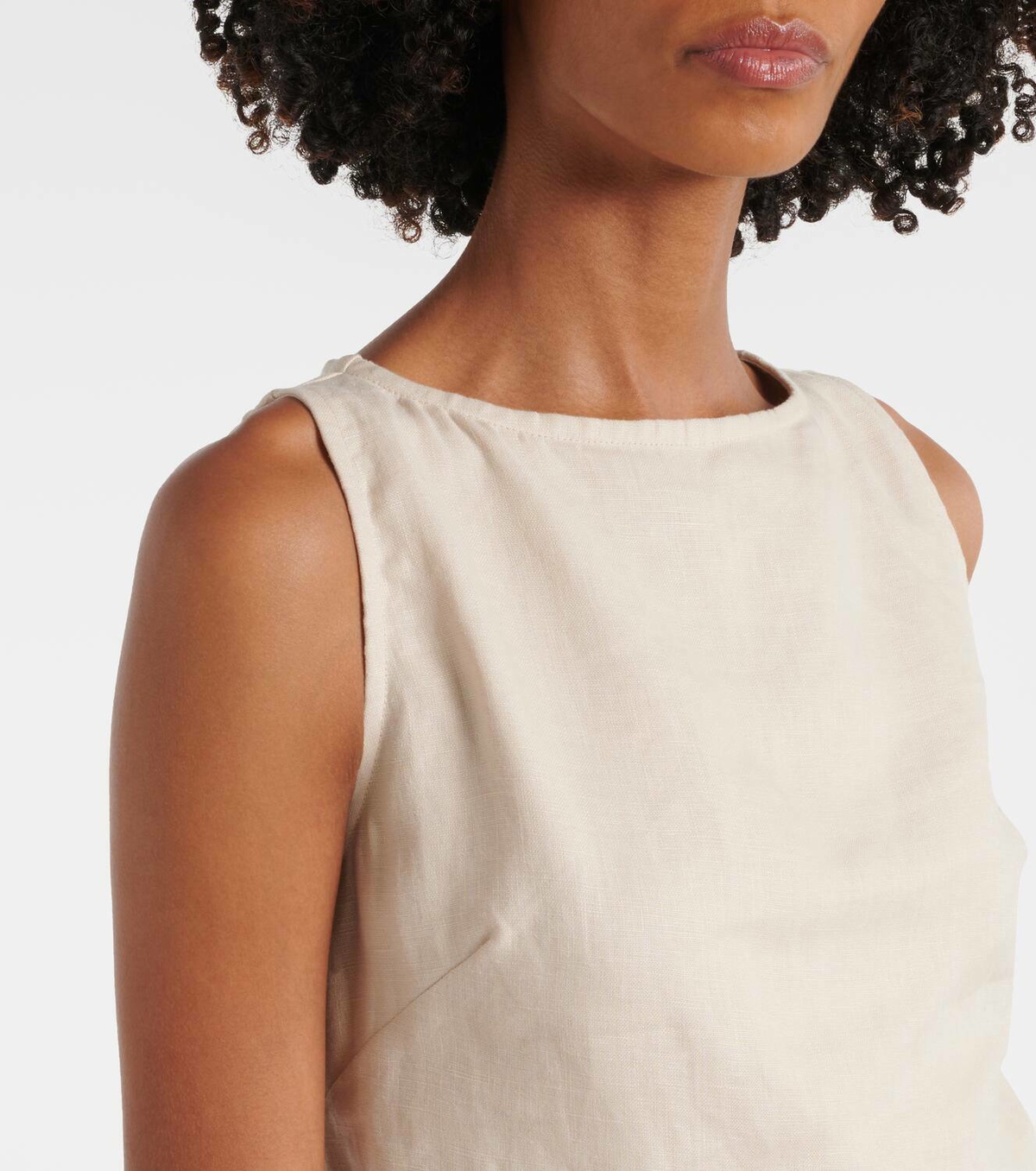 Faithfull Belted linen minidress