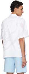 Casablanca White 'The Art Of The Serve' Fil Coupé Shirt