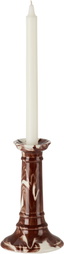 The Conran Shop Burgundy & Off-White Wardour Candle Holder