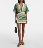 Johanna Ortiz Printed cotton minidress