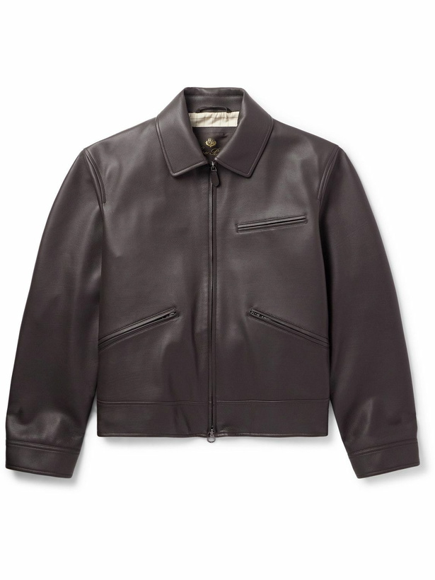 Photo: Loro Piana - Gail Full-Grain Leather Jacket - Black