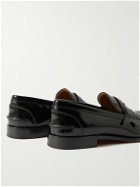 Christian Louboutin - Patent-Leather Penny Loafers - Black