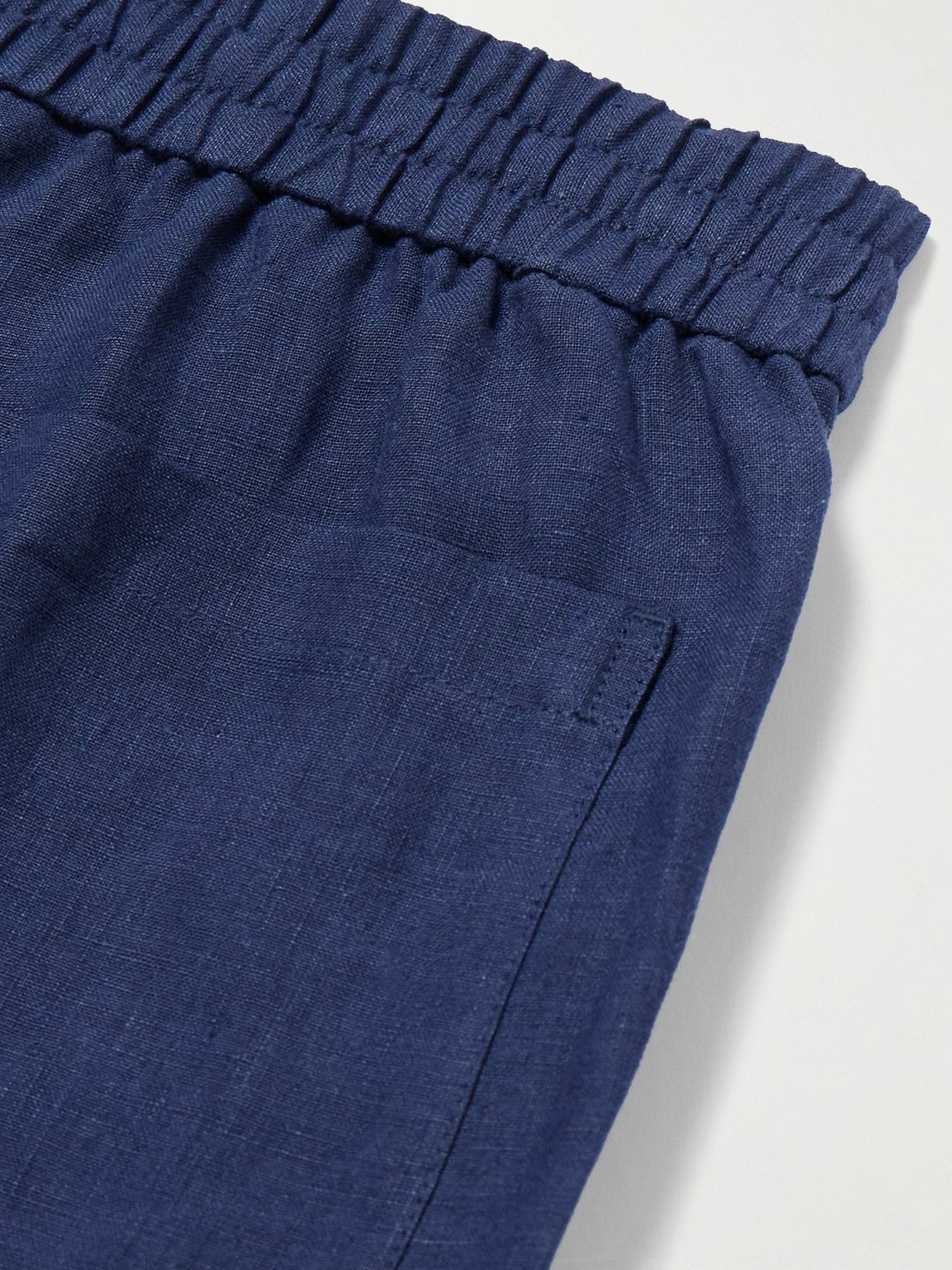 Sunspel - Straight-Leg Linen Shorts - Blue