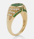 Rainbow K Lady Emerald 14kt gold ring with emerald and diamonds