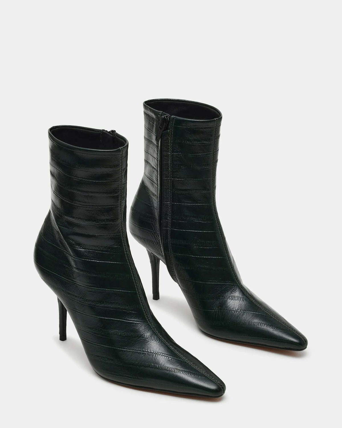 Steve Madden Heleena Booties in Green Exotic