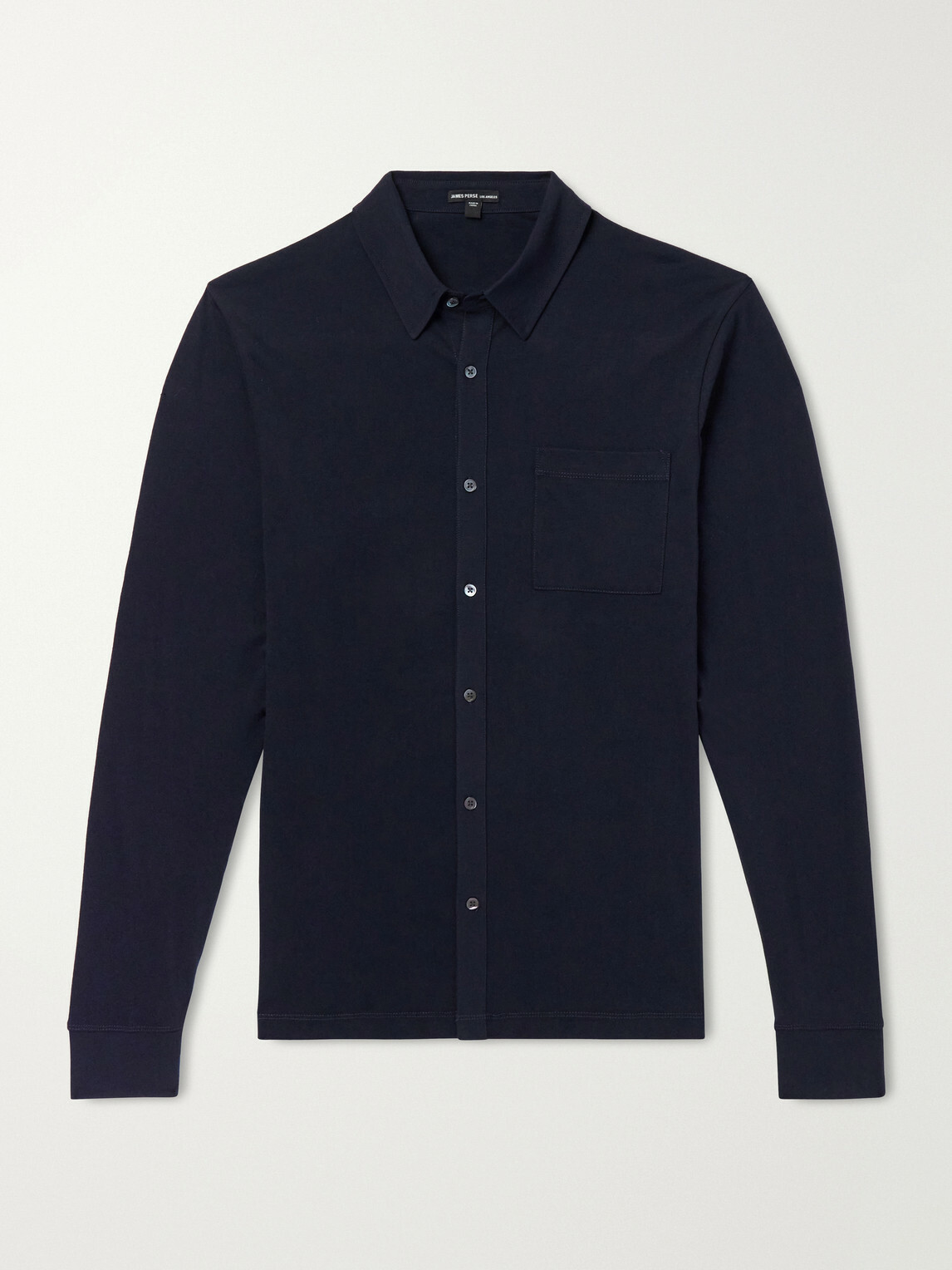 James Perse - Clean Finish Slim-Fit Cotton-Jersey Shirt - Blue