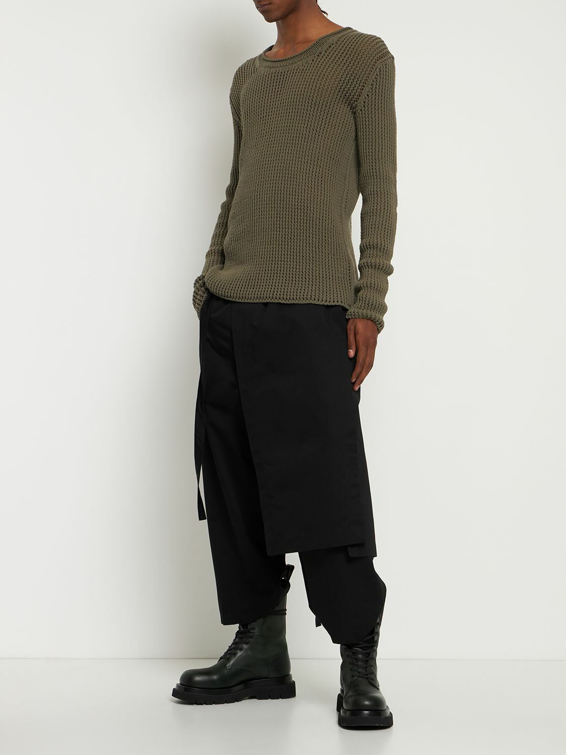 DION LEE - Tricot Cotton Crewneck Sweater