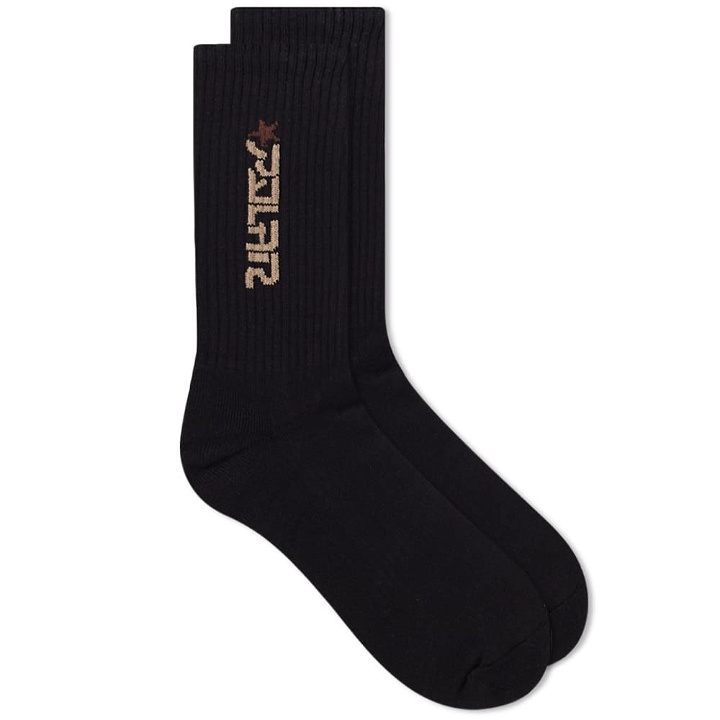 Photo: Polar Skate Co. Men's Star Sock in Black/Brown
