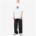 Balenciaga Men's All Over Logo Pajama Pant in Black/White