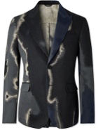 Fendi - Tie-Dyed Linen, Cotton and Silk-Blend Blazer - Gray