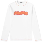 Jacquemus Men's Long Sleeve Paste Logo T-Shirt in White