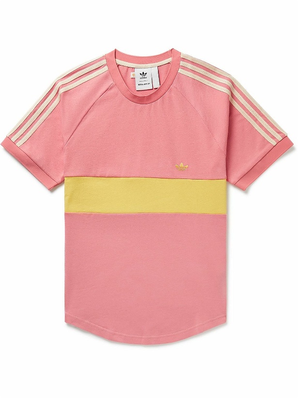 Photo: adidas Consortium - Wales Bonner Striped Organic Cotton T-Shirt - Pink