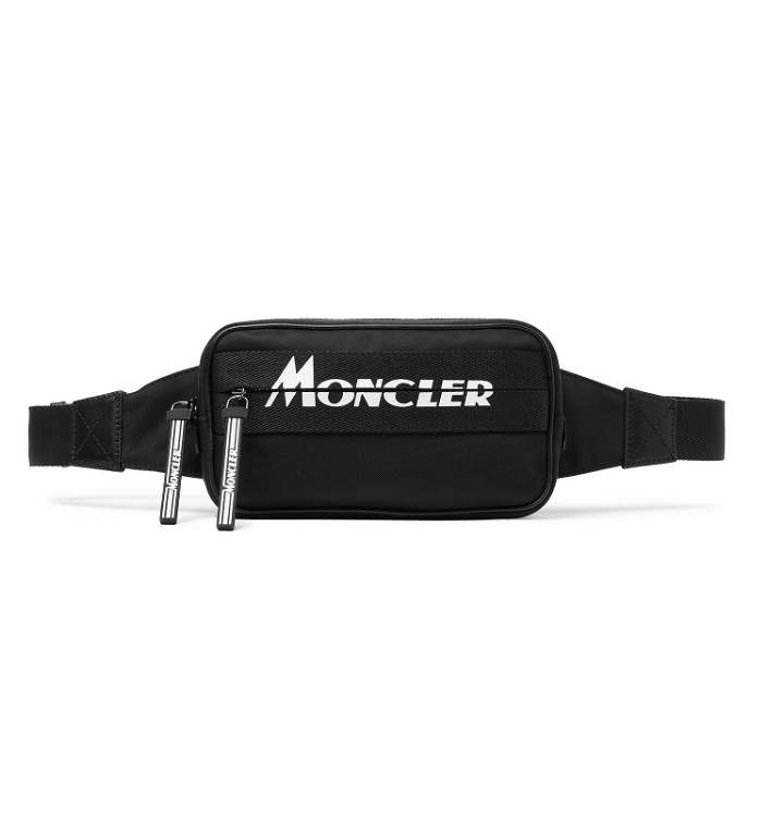 Photo: Moncler - Logo-Print Canvas Belt Bag - Black