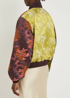 Alemais Adriana Quilted Floral-jacquard Bomber Jacket Multicoloured
