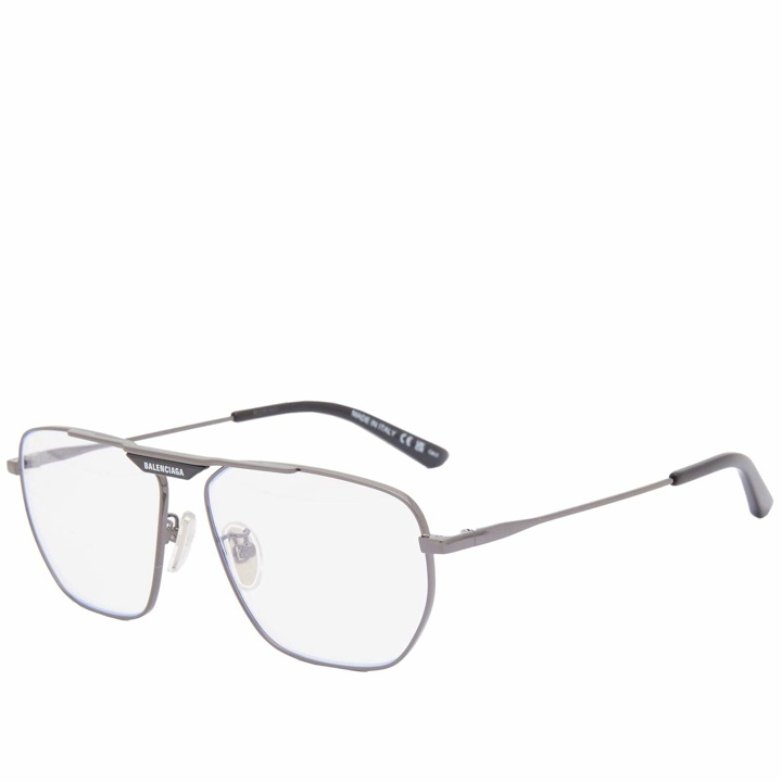 Photo: Balenciaga Men's Eyewear BB0298SA Sunglasses in Grey/Transparent