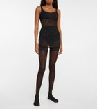 Oseree - Embellished over-the-knee socks