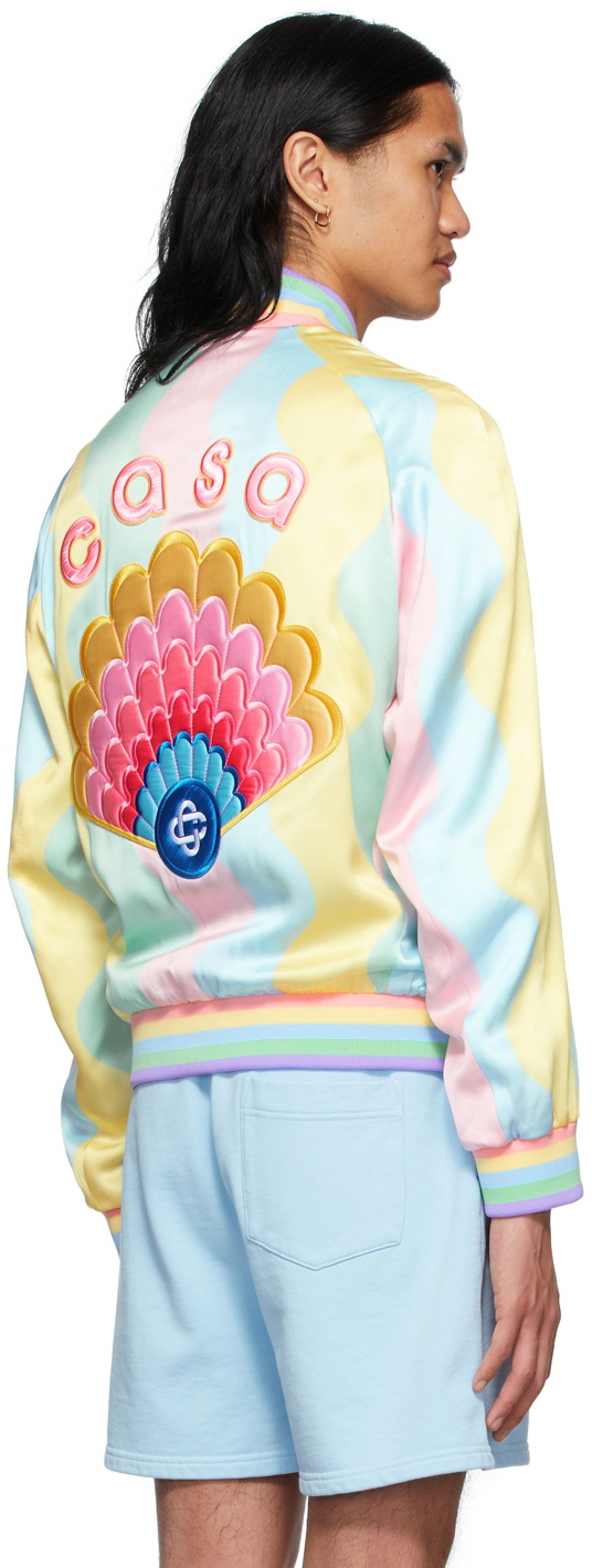 Casablanca Candy Ping Pong Monogram Bomber Jacket Multicolor