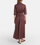 Max Mara Cognac cotton-blend midi dress