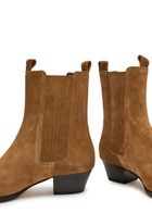 Aeyde Agata 35 Suede Ankle Boots Tan