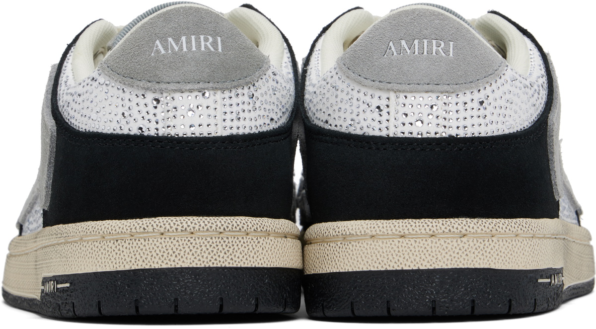 AMIRI Black & White Crystal Skel-Top Low Sneakers Amiri AMIRI Black & White Crystal Skel-Top Low Sneakers Amiri