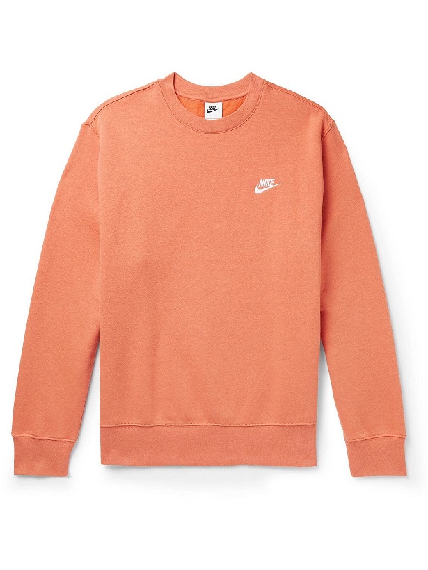 Photo: Nike - Sportswear Club Logo-Embroidered Cotton-Blend Tech Fleece Sweatshirt - Unknown