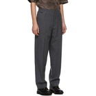 Tanaka Grey Wool Unfinished Dad Trousers