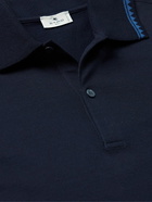 Etro - Printed Cotton-Piqué Polo Shirt - Blue