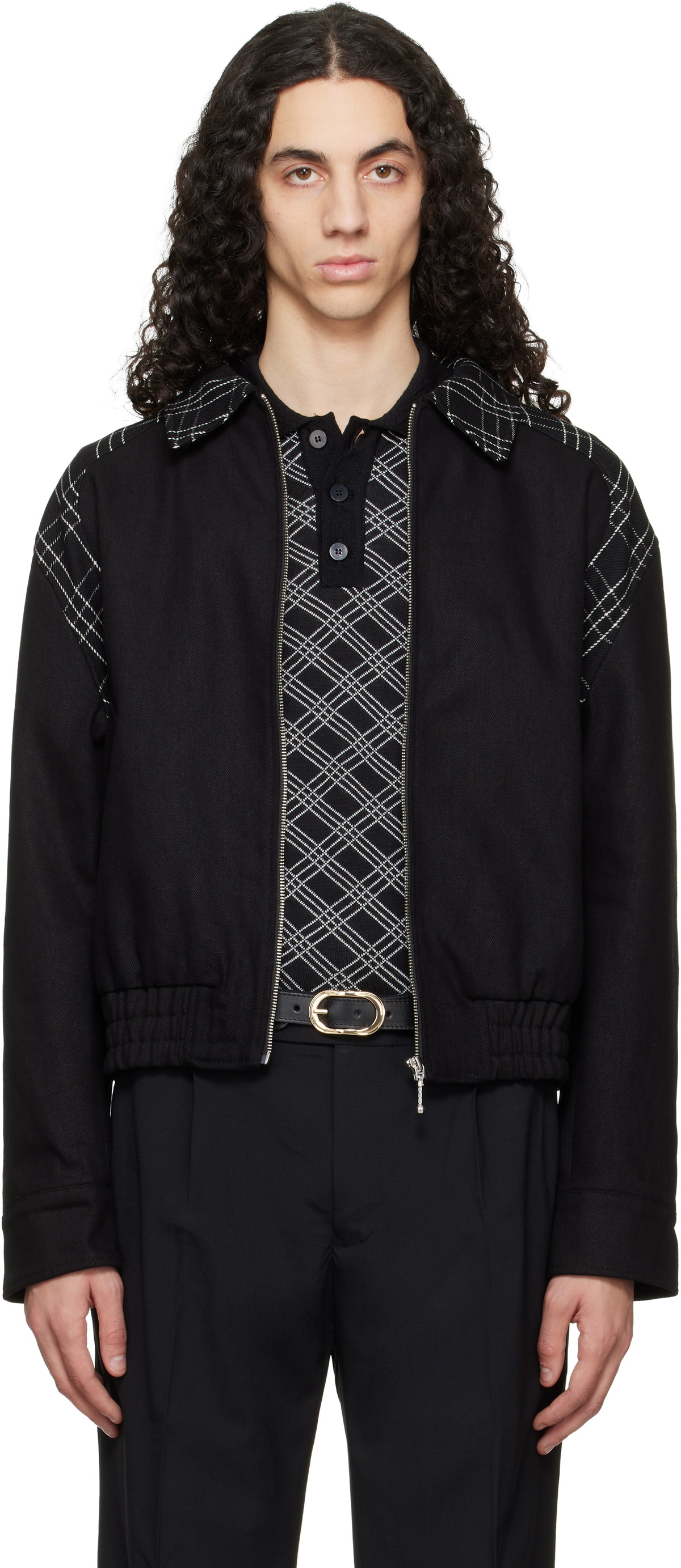Ernest W. Baker Black Varsity Jacket