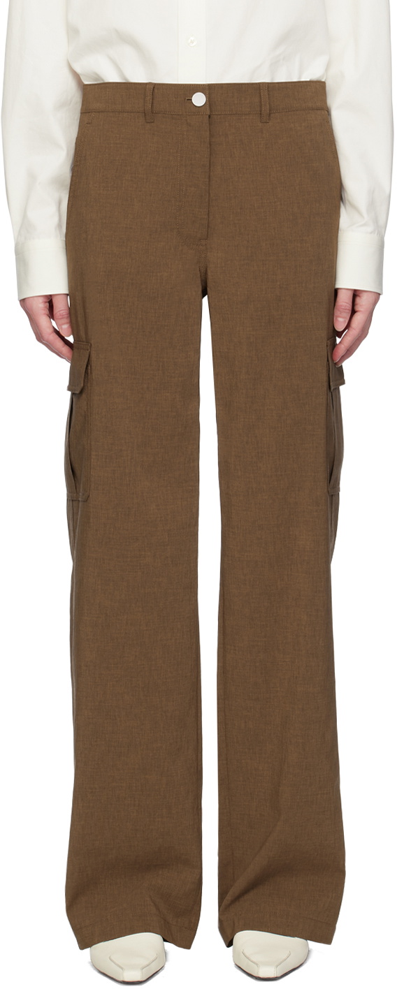 Theory Brown Six-Pocket Cargo Pants