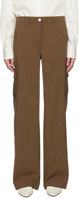 Photo: Theory Brown Six-Pocket Cargo Pants