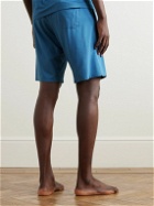 Derek Rose - Basel 15 Straight-Leg Stretch-Modal Jersey Drawstring Shorts - Blue